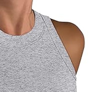 Offre Spéciale personnalisé femmes débardeur taille haute mince T-Shirt Style élastique à manches courtes tricoté décontracté débardeur topsmade par robe de sport - Product Image 2