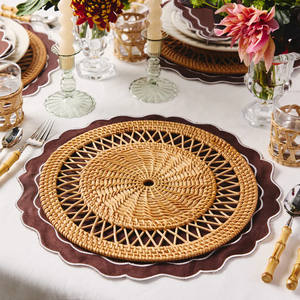 Hot Design of Rattan Table <b>Placemat</b> in Round Rattan <b>Placemats</b> Wicker Natural <b>Woven</b> <b>Placemat</b> Wholesale - Product Image 5