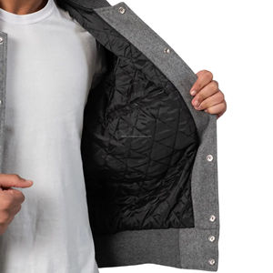 Chaqueta Universitaria Americana Unisex, Estilo Letterman, Cuerpo de Lana, Mangas de Cuero, Cierre de Cremallera, Diseño de Parches, Chaqueta Bomber, Ropa Deportiva Universitaria - Product Image 6