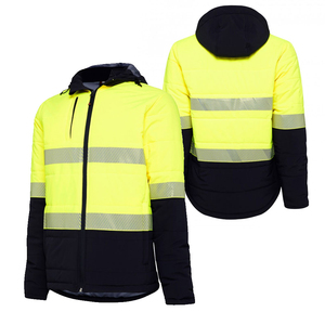 High-<b>Vis</b> Cotton Flame-Retardant Reflective <b>Hi</b>-<b>Vis</b> Workwear Safety Unisex <b>Softshell</b> <b>Jacket</b> with Zipper Customized Logo Size Color - Product Image 3