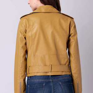 Chaqueta de cuero de moda de alta calidad para mujer 2025 Chaqueta de cuero para mujer más vendida a precio competitivo - Product Image 5