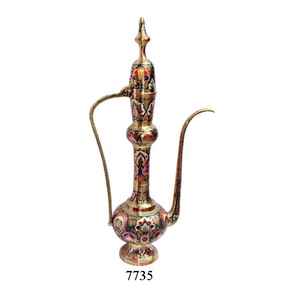 Aftaba Unique traditionnel avec gravure pichet en laiton arabe Aftaba théière du Moyen-Orient Aftaba en laiton métal en gros - Product Image 1