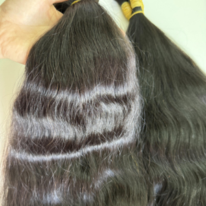 Venta caliente 2024 Extensiones de cabello Remy vietnamita a granel de alta calidad Suave sedoso Suelto Onda profunda Sin enredos Sin desprendimiento - Product Image 1