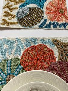 <b>Beaded</b> <b>Placemat</b> Handmade Charger Luxury Dining Holiday Decor Unique Piece Non-Slip MS Handicraft Housewarming - Product Image 4