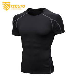 T-shirt de compression léger et respirant à séchage rapide pour hommes, pour la salle de sport, le yoga, le fitness, la course à pied, l'été, à manches courtes - Product Image 3