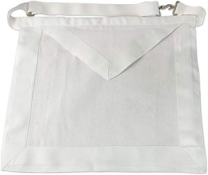 Masonic Apprentice White Delantal Textil Regalo - Product Image 1