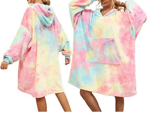 Sherpa fleece <b>hoodie</b> women oversized knitted <b>blanket</b> <b>hoodie</b> warm winter custom private label wholesale bulk - Product Image 1