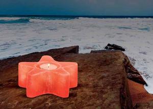 Handmade Artistic Carved Design Star <b>Candle</b> Holder Organic Himalayan Pink Salt Natural Wellness <b>Love</b> Style Craft - Product Image 2
