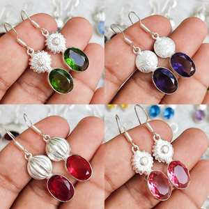 925สเตอร์ลิงชุบเงินธรรมชาติอัญมณี bahamian ออกแบบกรอบการตั้งค่าขายส่งจำนวนมากจำนวนมาก - Product Image 1