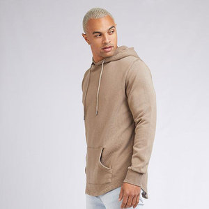 Wholesale Men's Curved Hem <b>Longline</b> Gym 100% Cotton Bodybuilding <b>Hoodie</b> Custom Logo OEM Fitness - Product Image 5