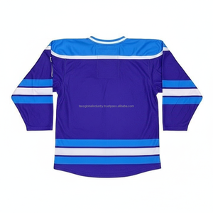 เสื้อฮอกกี้น้ำแข็งแบบกำหนดเองน้ำหนักเบา ชุดทีมแบบระบายอากาศและต้านเชื้อแบคทีเรีย ผลิตจากโพลีเอสเตอร์ รับผลิตแบบ OEM และขายส่ง - Product Image 2