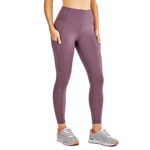 Custom Logo Winter Yoga <b>Leggings</b> Seamed Casual Side <b>Pocket</b> OEM Plain Gym Fitness Slimming Buttery Soft Breathable Anti-Bacterial - Product Image 5
