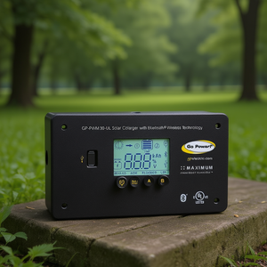 Contrôleur de charge solaire numérique PWM Go Power GP-PWM-30-UL 30A avec double port USB pour certification UL et Bluetooth - Product Image 3