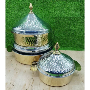 Home Decor Dining <b>Table</b> Decorative Wood Metal Casserole Dish Dessert Display <b>Buffet</b> Warmer Hotel Ware Catering Dish - Product Image 3