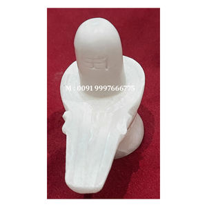 Nouvelle statue de Shiva en marbre blanc au design traditionnel avec une finition raffinée, idéale pour le culte à la maison et au temple. - Product Image 1