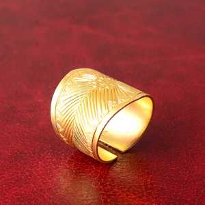 Latest Design Tribal Floral <b>Ring</b> Boho Brass <b>Rings</b> Women 18k Gold Plated Ethnic Sunburst Wide Band <b>Ring</b> Statement Wholesale - Product Image 4