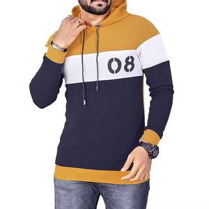 Sweat-shirts pour hommes, mode décontractée d'hiver, best-seller, uni, 100% coton, tissu polaire de qualité supérieure, double panneau, sweat-shirts épais - Product Image 5