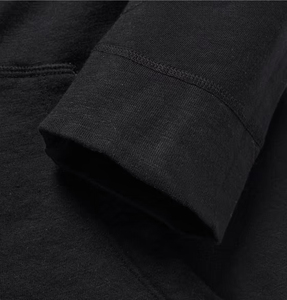 Pull à capuche unisexe en molleton de coton avec nouveau design, logo personnalisé, fermeture à glissière avant, noir et uni pour hommes et femmes - Product Image 3
