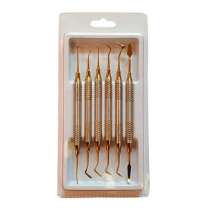 Juego de Instrumentos Dentales para Rellenos de Composite, Manual, de Acero Inoxidable Pulido, Herramientas para Examen y Cirugía Oral - Product Image 1