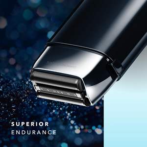 Rasoir sans fil à double grille pour hommes, entièrement métallique, rechargeable, pour utilisation humide et sèche, avec lames jumelles et moteur numérique - Product Image 2