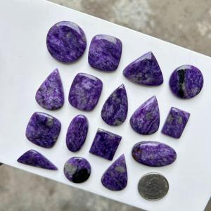 Charoite Loose Gemstone Wholesale Mix Shape Cabochon Natural Charoite for Jewelry Making Made of Quartz - Product Image 2