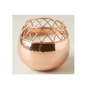 ที่วางแก้วชาสีโรสโกลด์แบบตอกทำจากโลหะสำหรับตกแต่งในร่มดีไซน์ล่าสุด - Product Image 4