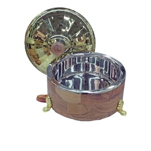 Olla caliente de doble pared con aislamiento de acero inoxidable, calentador de alimentos de diseño único, olla caliente para servir, para uso en fiesta de boda con estampado esmaltado - Product Image 4