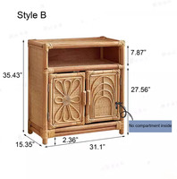 Caja de libro y armario de mimbre natural más barato al por mayor para decoración del hogar hecho a mano de Vietnam