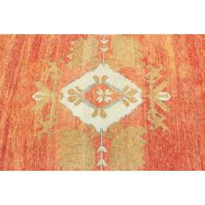 Tapis de 3,37 x 13,4 pieds, tapis turc, tapis vintage en laine rouge bordé - Product Image 5