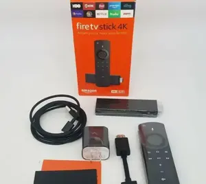 原装新亚马逊消防电视棒4k流媒体设备，配有Alexas语音遥控器 (包括电视控制)