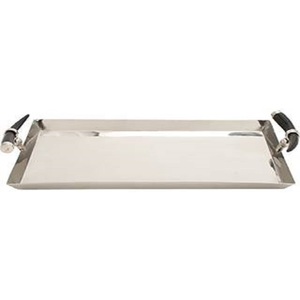 Plateau blanc et poignée dorée avec deux poignées, nouveau Design, plateau de service élégant - Product Image 2
