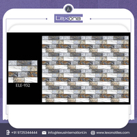 Carreaux muraux antibactériens noirs en porcelaine polie brillante de style design moderne nouvelle collection Fourniture Lexona d'Inde