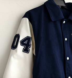 แจ็กเก็ตเบสบอลสำหรับผู้หญิงเสื้อแจ็คเก็ตทีมโรงเรียนสำหรับใส่ในฤดูหนาว - Product Image 4