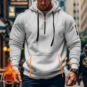 Heavy Wight Blank Hoodie Custom Logo High Quality <b>Plain</b> <b>Sweatshirts</b> Cotton Polyester Fleece Thick Pullover Hoodies Manufacturer - Product Image 3