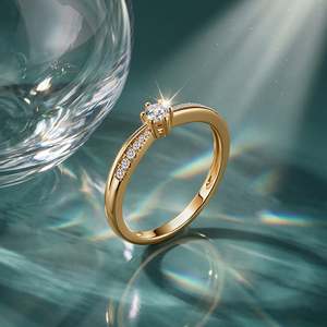 Jeulia 18K Gold Crossover Pave Emerald Cut Diamond Promise <b>Ring</b> Tarnish Free Anniversary <b>Ring</b> - Product Image 3