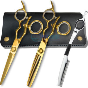 Ciseaux professionnels de coupe et d'éclaircissage pour salon de coiffure, ciseaux de barbier, ensemble de coiffure, kit d'outils de coupe de cheveux en acier inoxydable pour barbiers - Product Image 5