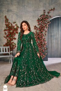 Bộ Đồ Lưới Anarkali Salwar <span class=keywords><strong>Kameez</strong></span> Độc Quyền/Thiết Kế Váy Pakistan Salwar <span class=keywords><strong>Kameez</strong></span>/Trang Phục Dự Tiệc Với Công Việc Thêu Nặng - Product Image 3