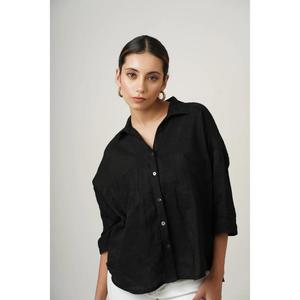 Women Floral <b>Paisley</b> Button Down <b>Shirt</b> Casual Loose Fit 100% Cotton Natural Waist Summer Office Daily Wear Blouse - Product Image 3