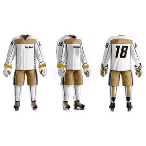 Los más populares diseñan su propio logotipo Conjuntos de uniformes de hockey sobre hielo Tallas grandes Secado rápido Transpirable para adultos - Product Image 4