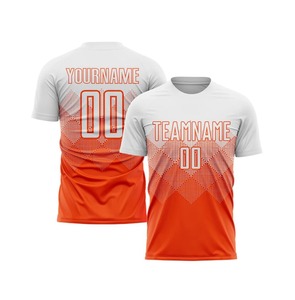 เสื้อฟุตบอลโพลีเอสเตอร์สำหรับทุกเพศเสื้อฟุตบอลสไตล์ชั้นนำพร้อมโลโก้ของทีมที่กำหนดเองพิมพ์ชื่อ - Product Image 2