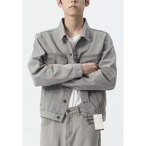 Chaqueta vaquera acogedora con adornos de piel para mujer 2025 para Otoño Invierno estilo desgastado acentos de encaje de cristal relleno de algodón procesado crudo - Product Image 5