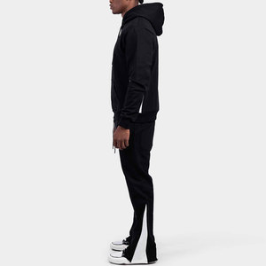 Chándal de jogging cómodo ajustado acampanado de alta calidad 100% algodón - Product Image 4