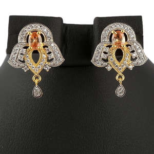 Kundan Jewellery <b>Locket</b> Set - Golden & <b>Silver</b> - Product Image 2