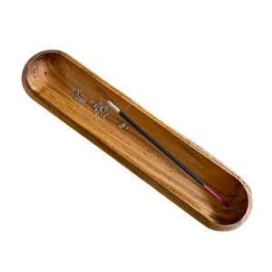 Soporte y quemador de incienso de madera de mango de estilo popular, decorativo para el hogar, soporte de madera para varillas de fragancia. - Product Image 1