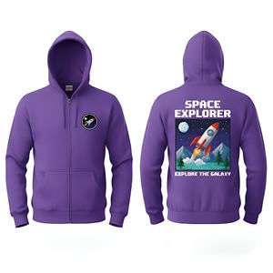 Sweat à capuche personnalisé écologique pour homme, imprimé graphique, impression en relief, coton biologique, tricoté, teinture unie, vêtements durables - Product Image 5