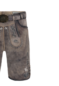 Nouveautés 2025 Hommes élégants Short bavarois traditionnel Oktoberfest Lederhosen daim de chèvre en couleur noire personnalisée - Product Image 4