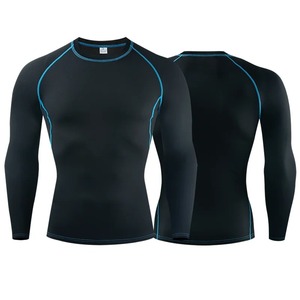 Camiseta Rashguard de manga larga de compresión Unisex, Camiseta ajustada de secado rápido para gimnasio, Fitness, estampado sublimado para hombres y mujeres para correr - Product Image 3