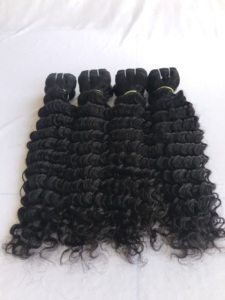 Venta al por mayor 20 ''mechones de pelo de trama de onda profunda 100% cutícula alineada templo indio camboyano extensiones de cabello humano virgen solo - Product Image 2