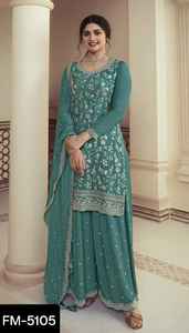 Indio paquistaní Salwar Kameez cosido Shalwar Kameez confeccionado Anarkali vestido bordado trabajo Georgette Salwar Kameez traje - Product Image 3