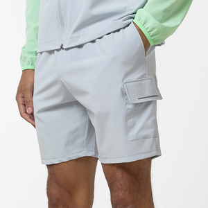 2025 recién llegado 100% nailon ligero de talla grande chaqueta con cremallera y conjunto corto ropa de calle a prueba de viento e impermeable conjunto corto para hombres - Product Image 6